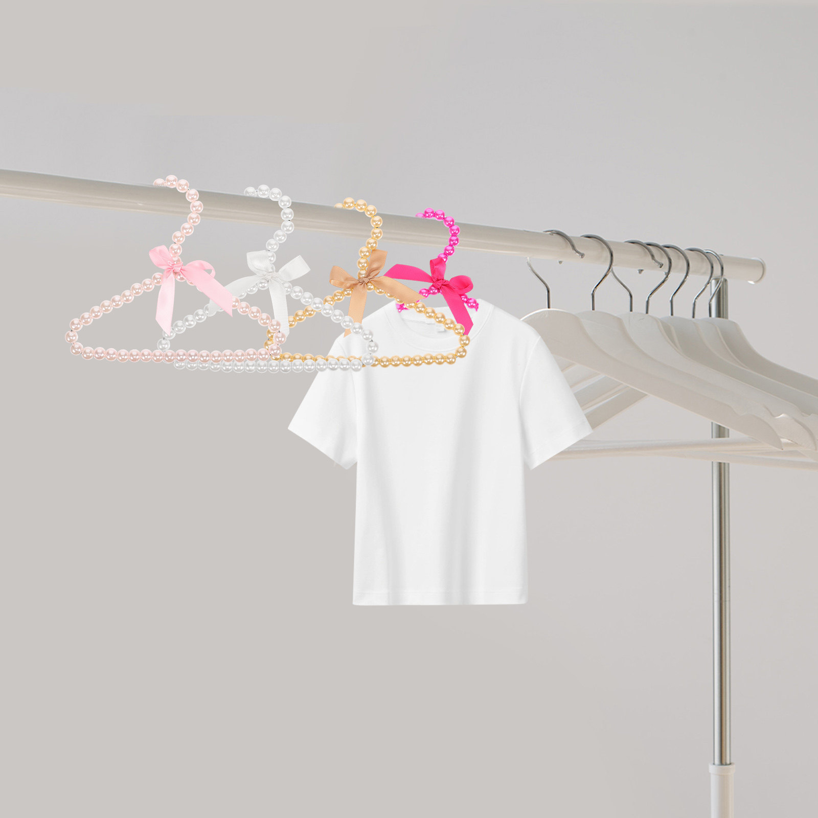 Baby Nursery Hangers - 4Pcs Pearl Pet Clothes Hanger Multipurpose
