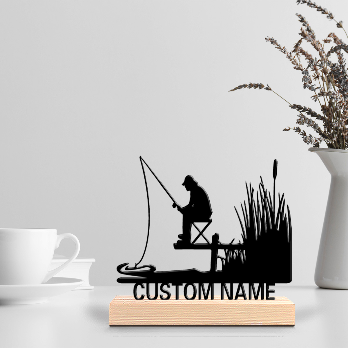 Baby Nursery - 1pc Stylish Personalized Custom fishing Wooden