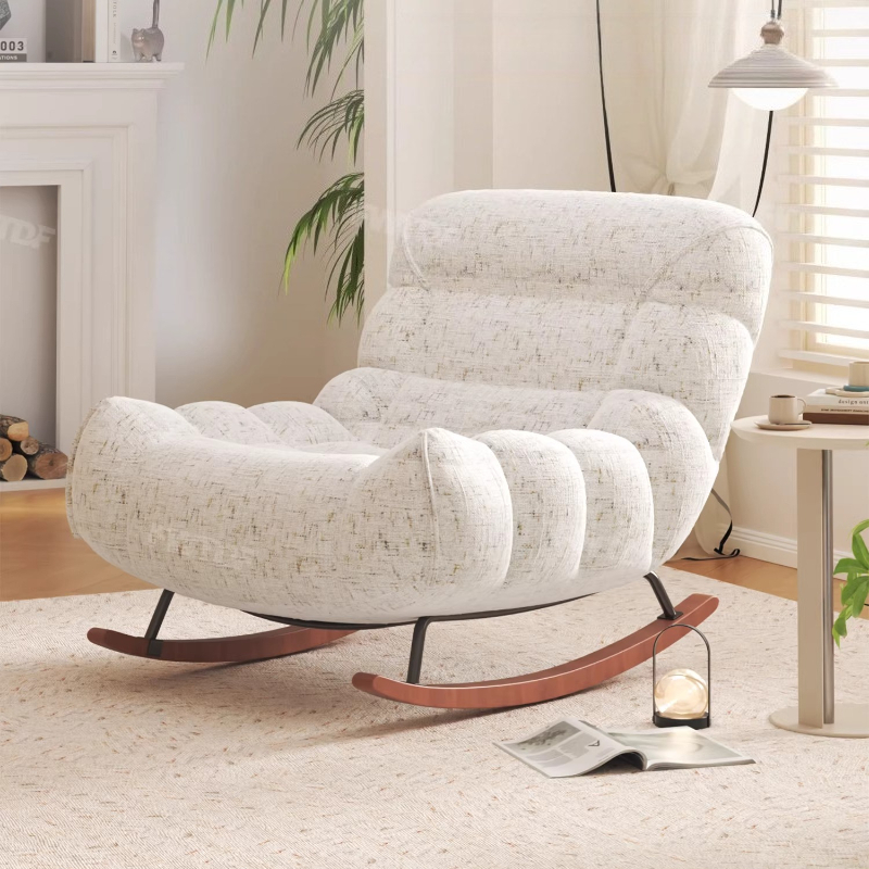 Baby Nursery Rocking Chair - Chenille Rocking Chair High Density Foam