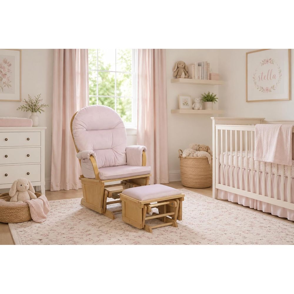 Baby Nursery Rocking Chair - Madison Nursery Rocking Chair with Ottoman,