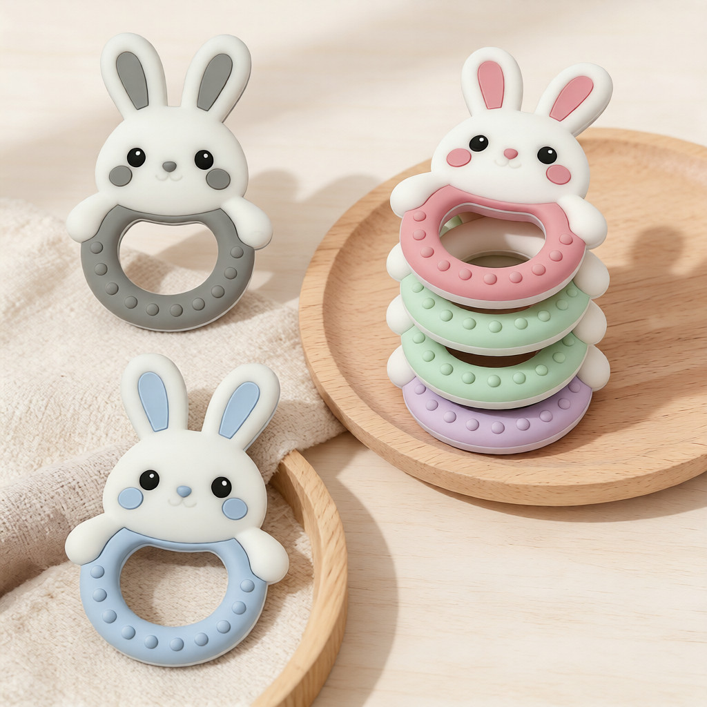 1Pcs Baby Teether Silicone Toy - Baby Nursery Hospital ulasan dan harga
