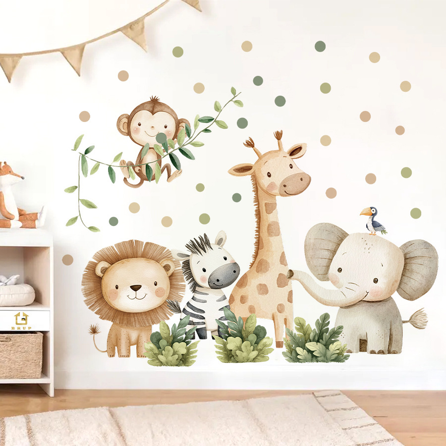 Boho Forest Animals Wall Stick - Baby Nursery Giraffe ulasan dan harga