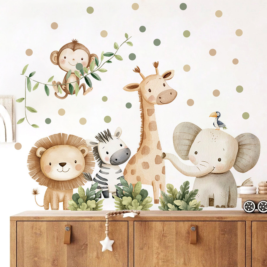 Boho Forest Animals Wall Stick - Baby Nursery Giraffe ulasan dan harga