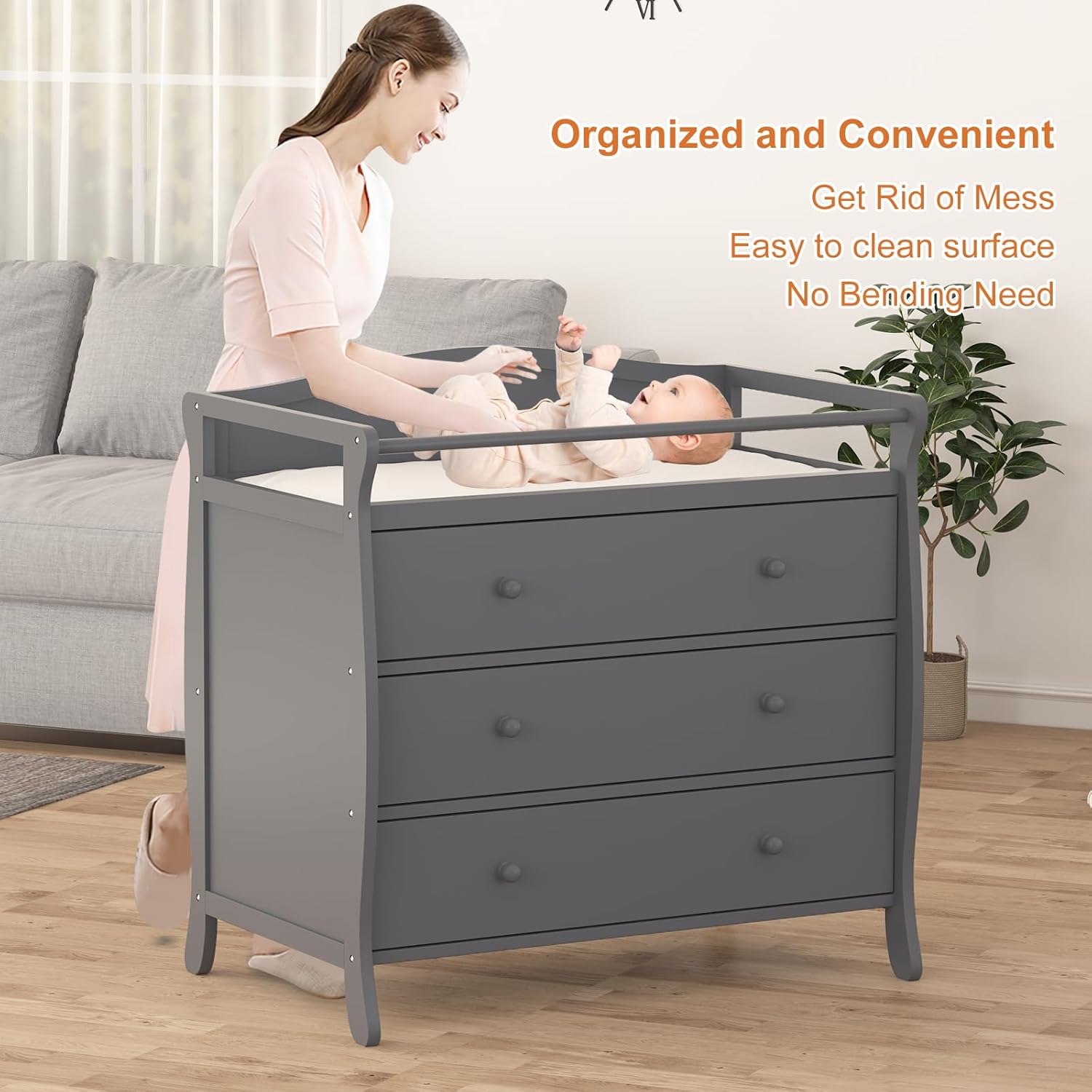 3 Drawers Baby Changing Table  - Baby Nursery Table ulasan dan harga