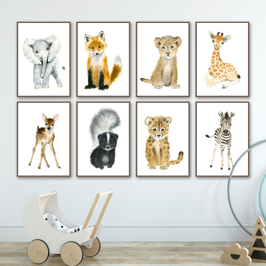 Elephant Fox Zebra Giraffe Leo - Baby Nursery Giraffe ulasan dan harga