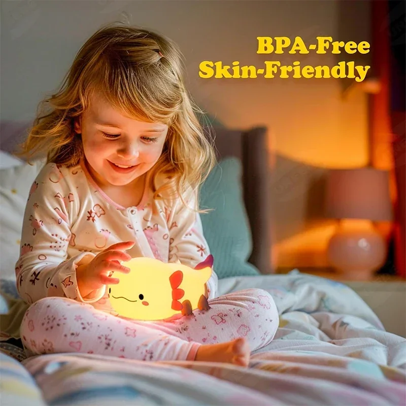 Cute Axolotl Night Light Silic - Baby Nursery Table ulasan dan harga