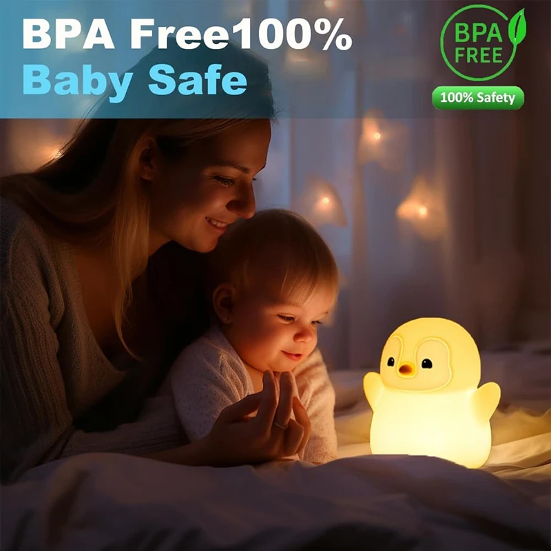 NEW Penguin Night Light Silico - Baby Nursery Table ulasan dan harga