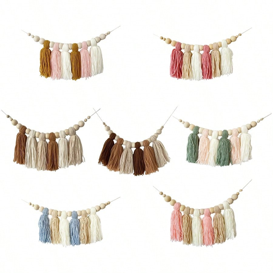 Boho Cotton Tassel Garland Wal - Baby Nursery Garland ulasan dan harga