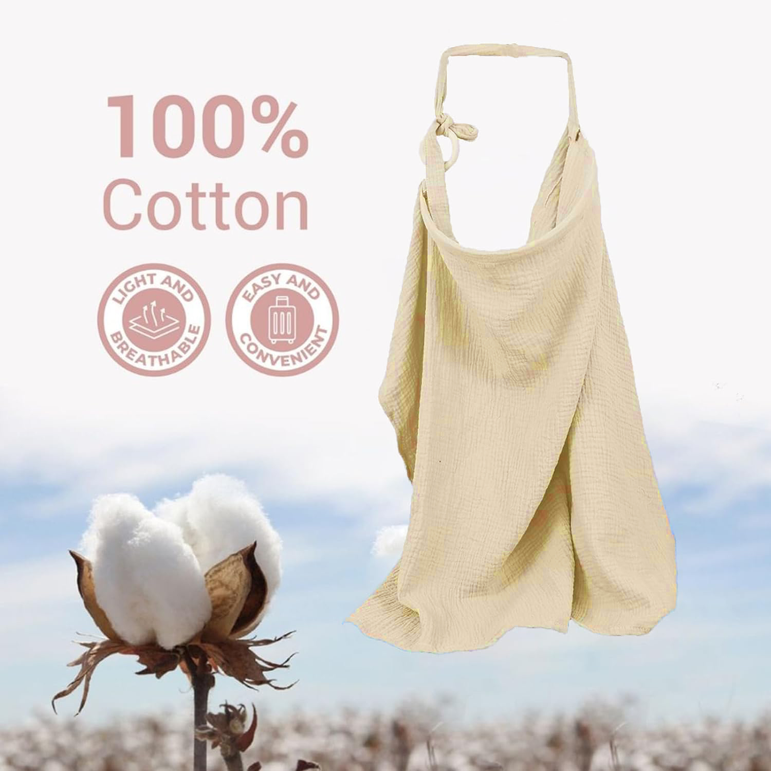 Muslin Nursing Cover for Baby  - Baby Nursery Hospital ulasan dan harga