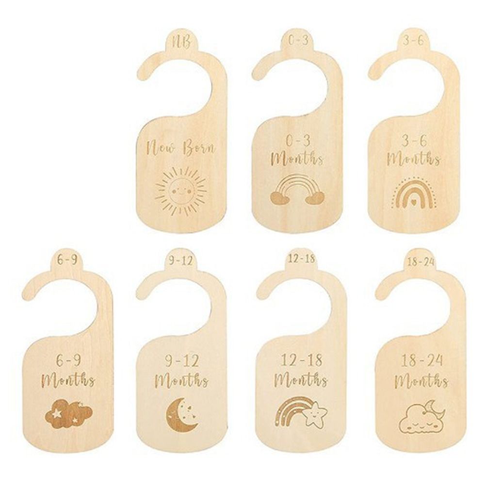 7/8Pcs Wood Baby Closet Divide - Baby Nursery Hangers ulasan dan harga