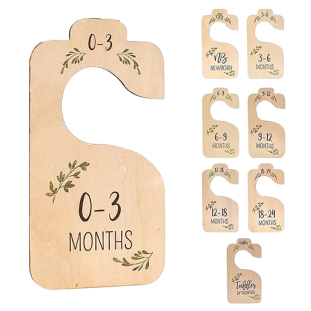 7/8Pcs Wood Baby Closet Divide - Baby Nursery Hangers ulasan dan harga