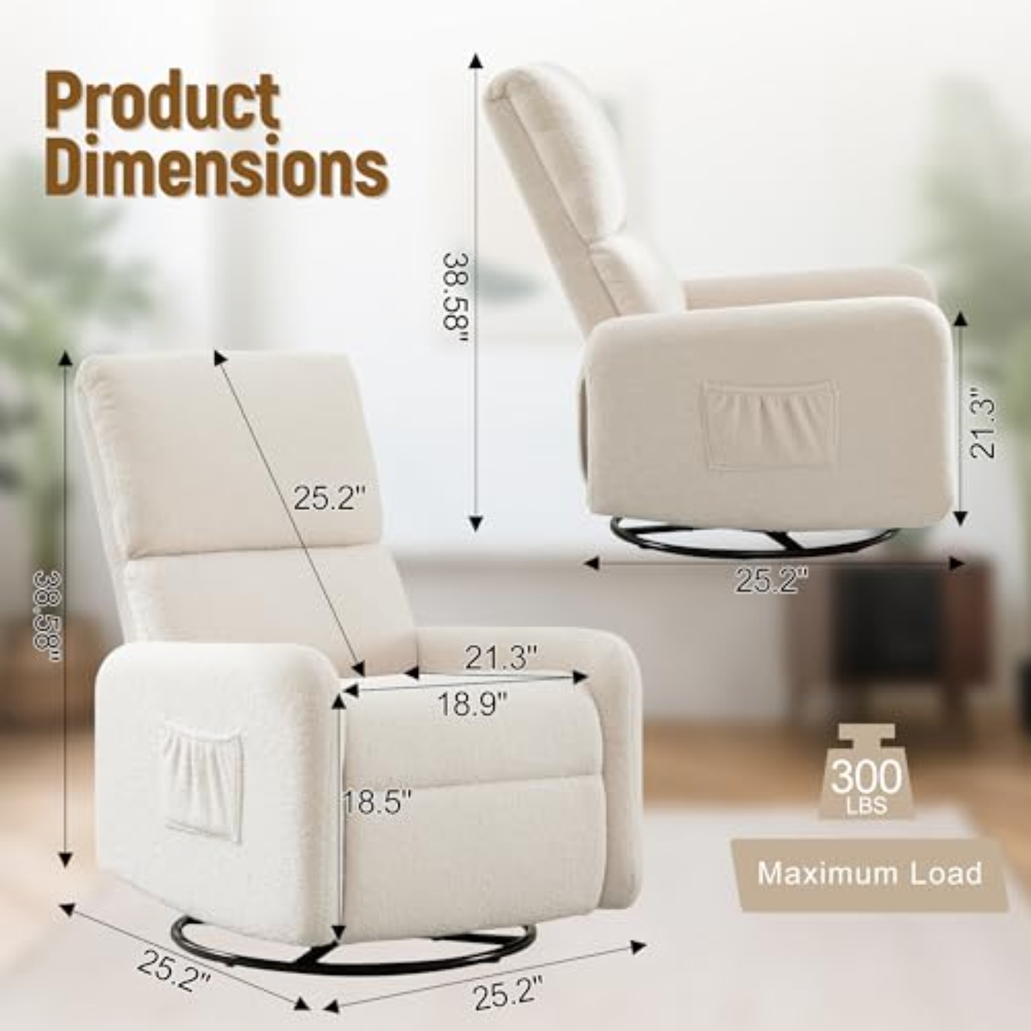 360° Rocking Chair, Nursery Ro - Baby Nursery Rocking Chair ulasan dan harga