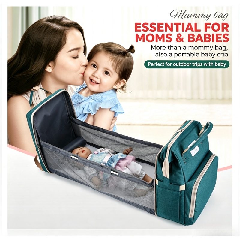Large Capacity Mommy Diaper Ba - Baby Nursery Backpack ulasan dan harga