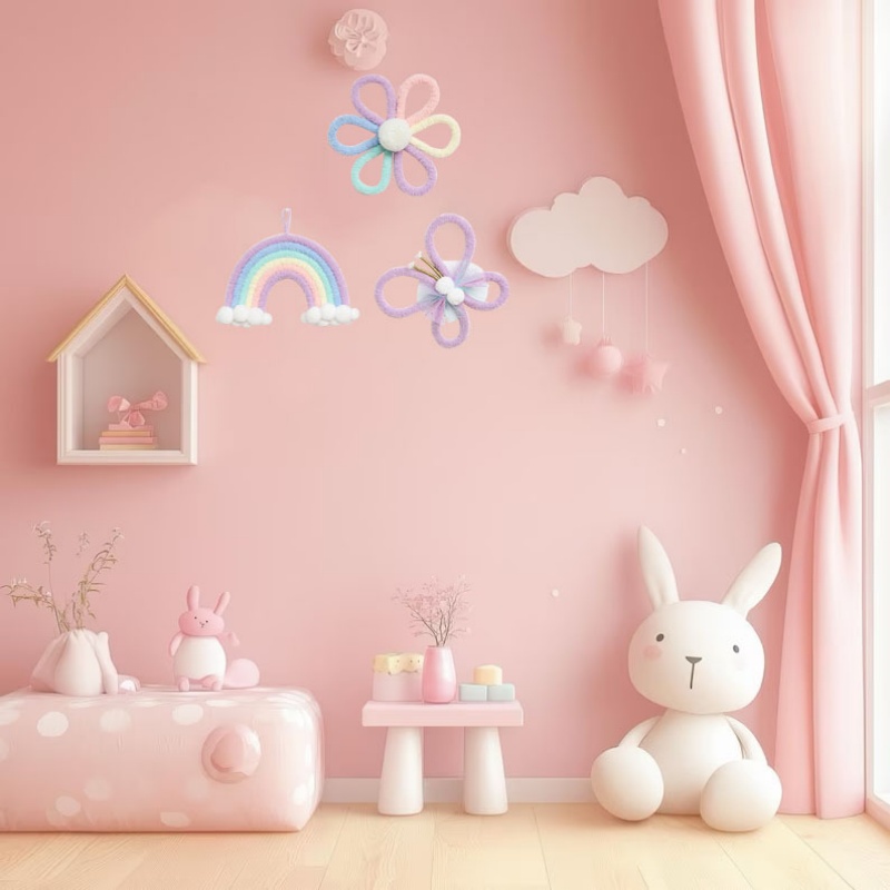 Nordic Rainbow Daisy Flower  B - Baby Nursery Hanging Decor ulasan dan harga