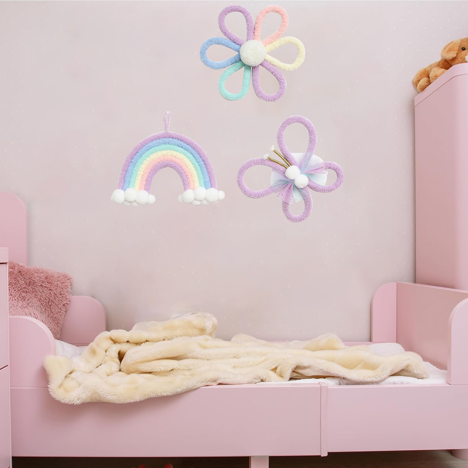 Nordic Rainbow Daisy Flower  B - Baby Nursery Hanging Decor ulasan dan harga