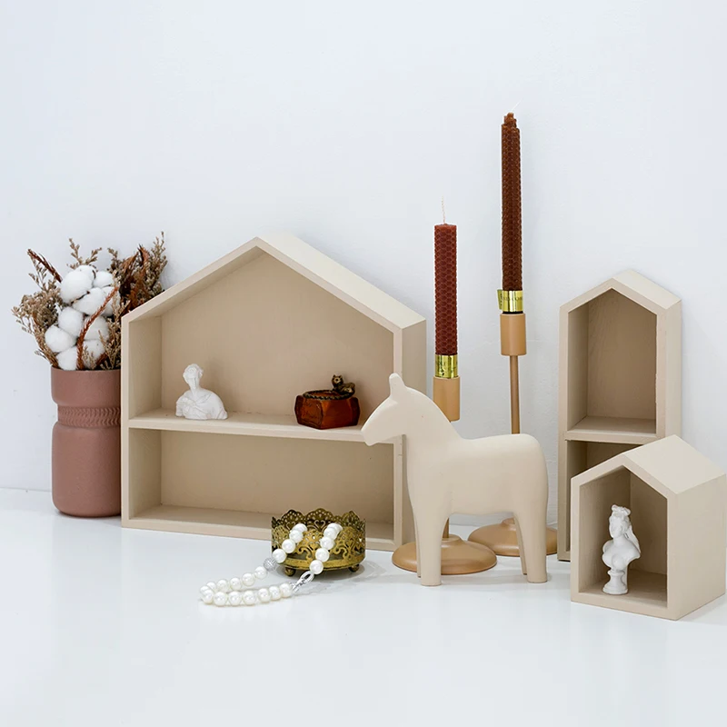 Nordic Wooden Horse Ornaments  - Baby Nursery Table ulasan dan harga
