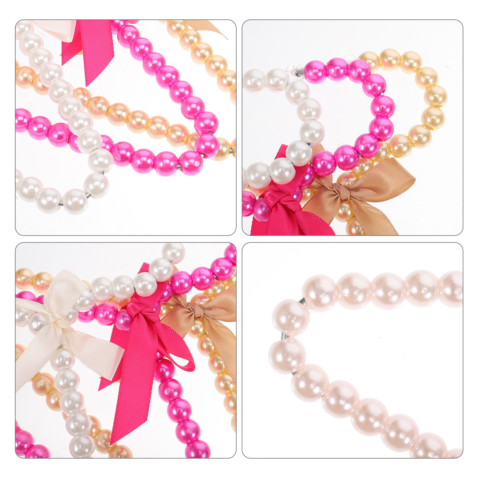 4Pcs Pearl Pet Clothes Hanger  - Baby Nursery Hangers ulasan dan harga