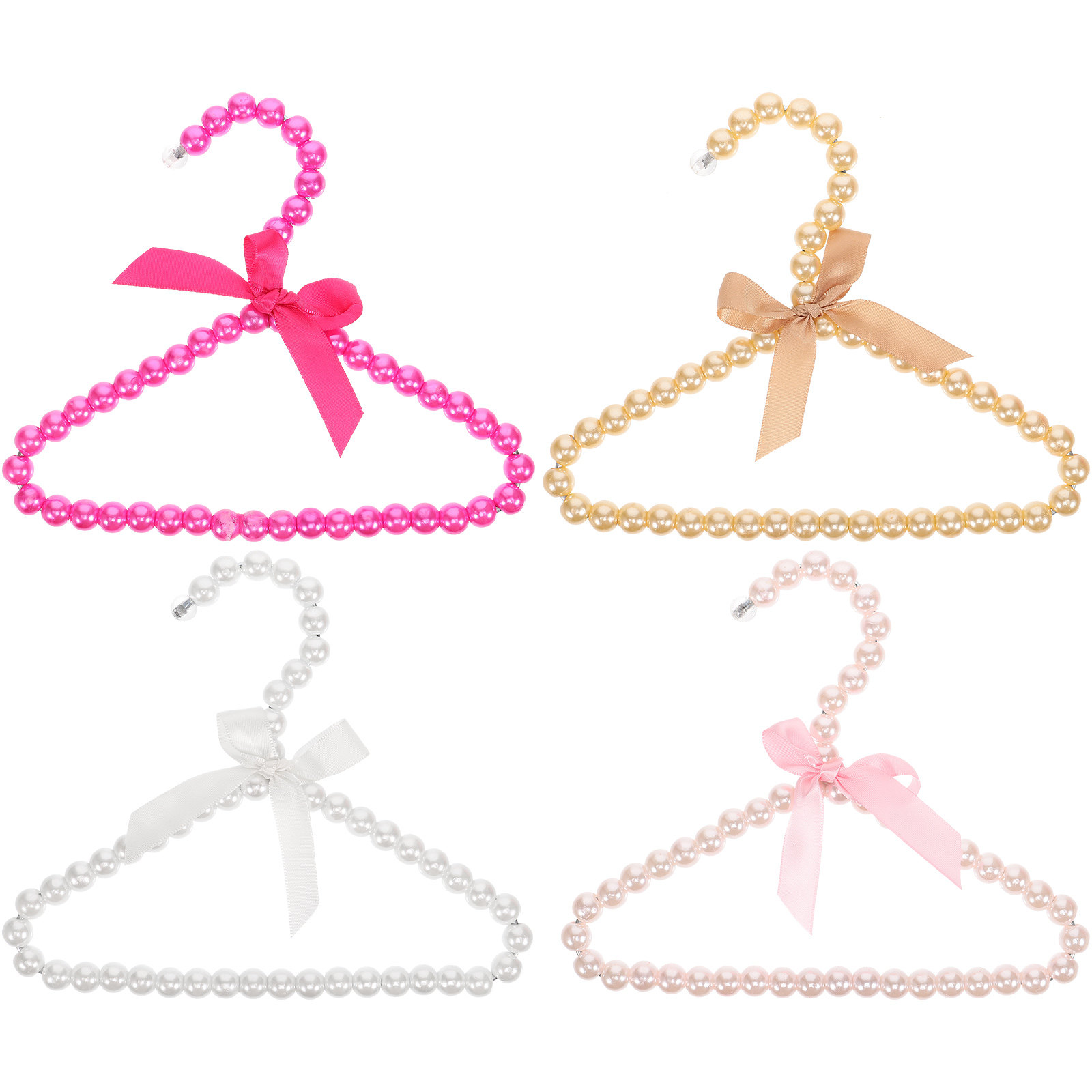 4Pcs Pearl Pet Clothes Hanger  - Baby Nursery Hangers ulasan dan harga