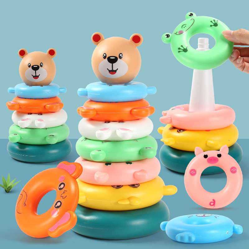Rainbow Stacking Ring Tower Mo - Baby Nursery Table ulasan dan harga