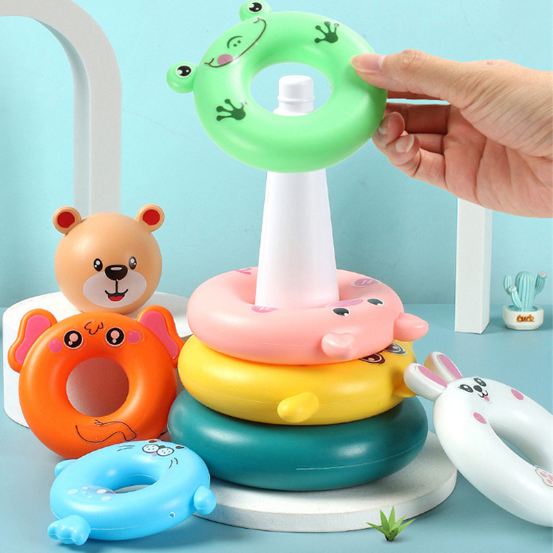 Rainbow Stacking Ring Tower Mo - Baby Nursery Table ulasan dan harga