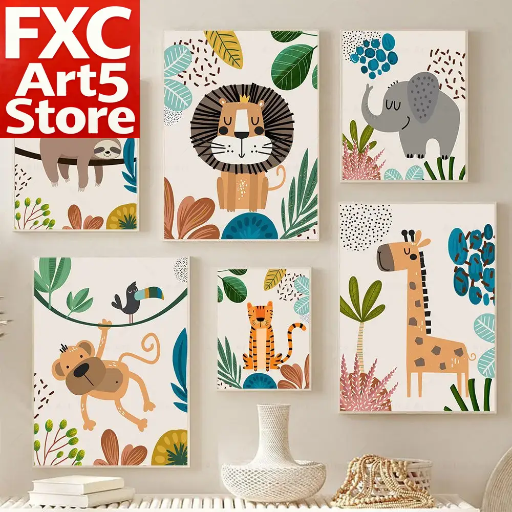 Boho Monkey Lion Giraffe Bird  - Baby Nursery Giraffe ulasan dan harga