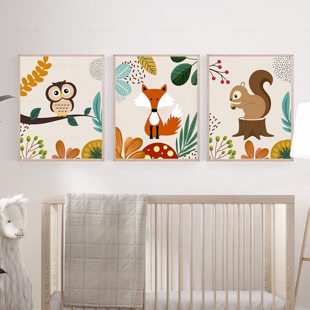 Boho Monkey Lion Giraffe Bird  - Baby Nursery Giraffe ulasan dan harga