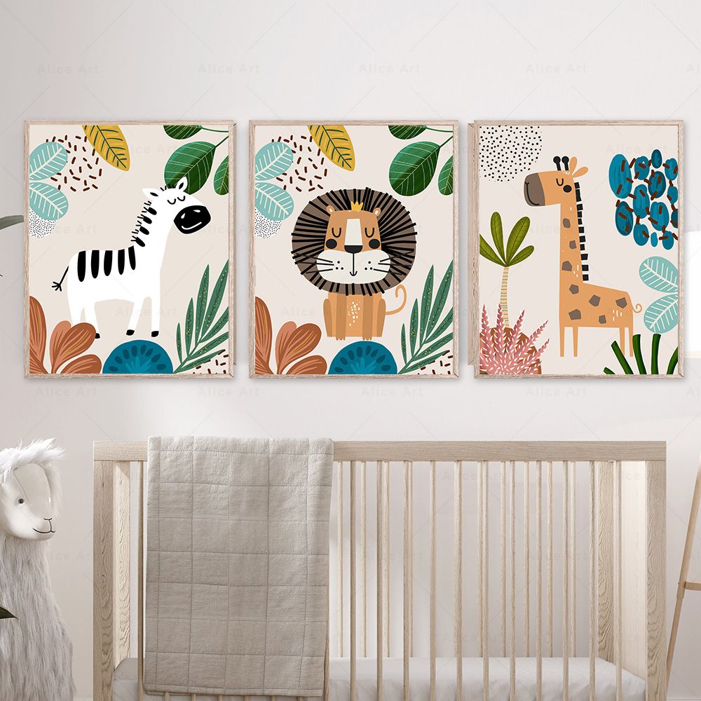 Boho Monkey Lion Giraffe Bird  - Baby Nursery Giraffe ulasan dan harga
