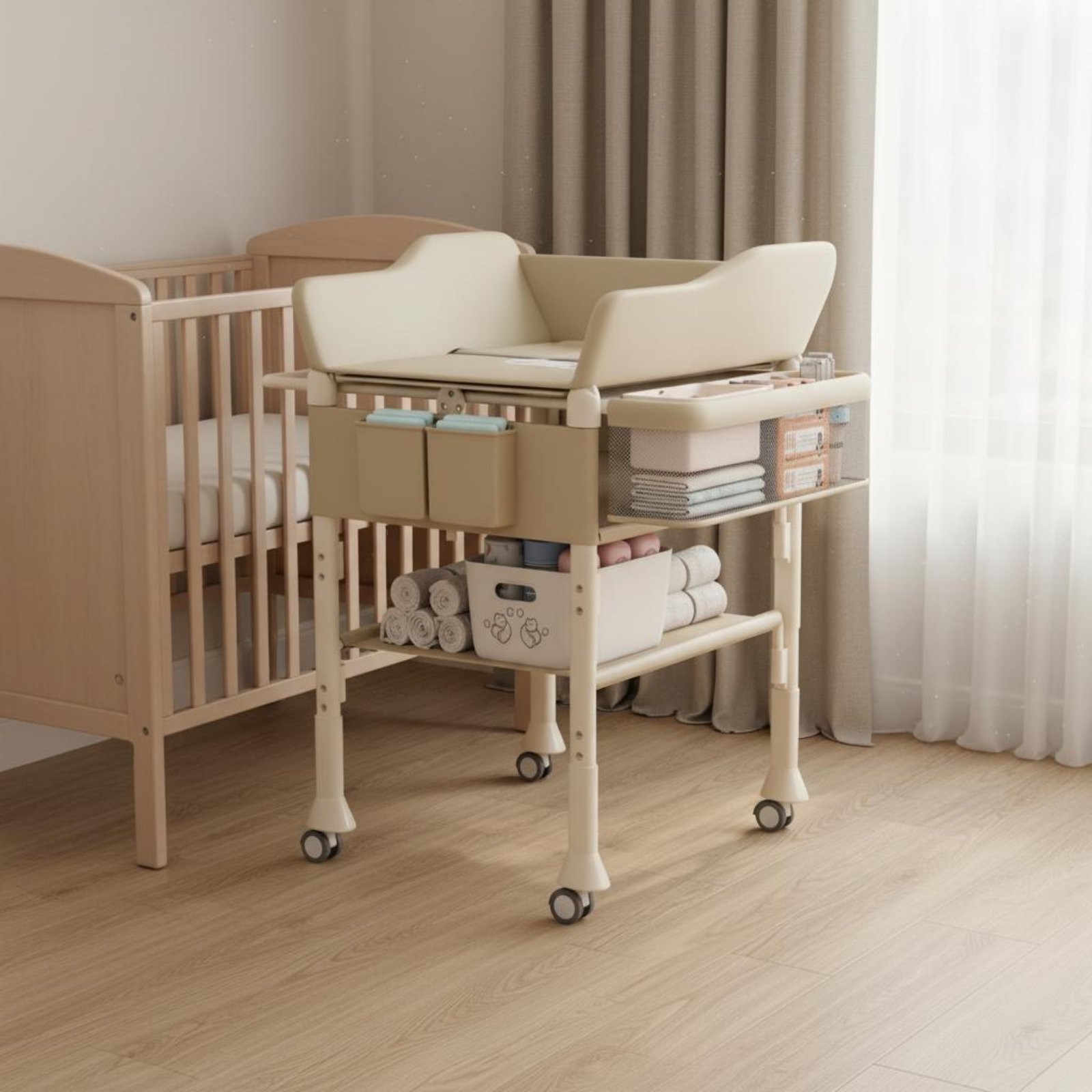 Baby Bath Changing Table Combo - Baby Nursery Table ulasan dan harga