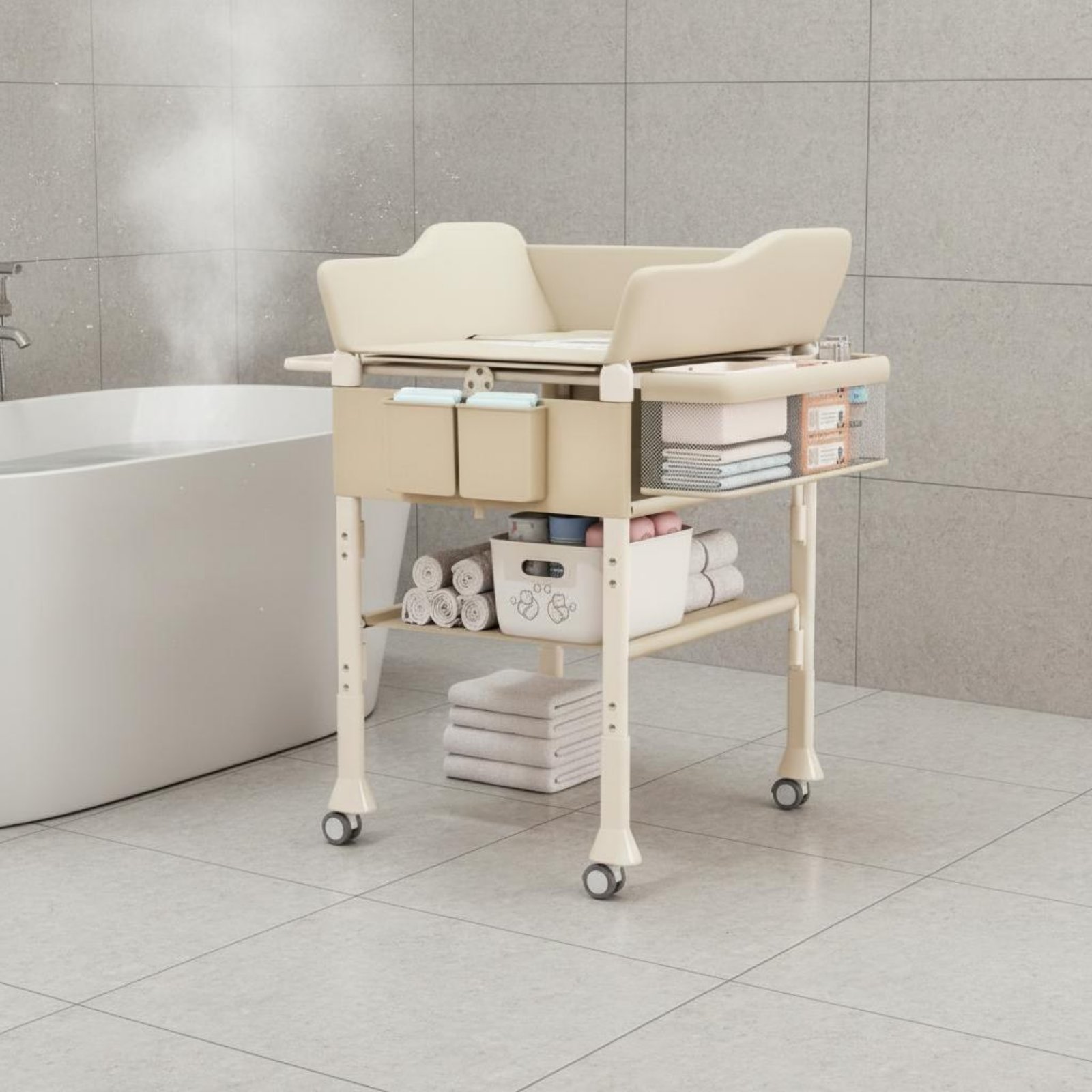 Baby Bath Changing Table Combo - Baby Nursery Table ulasan dan harga
