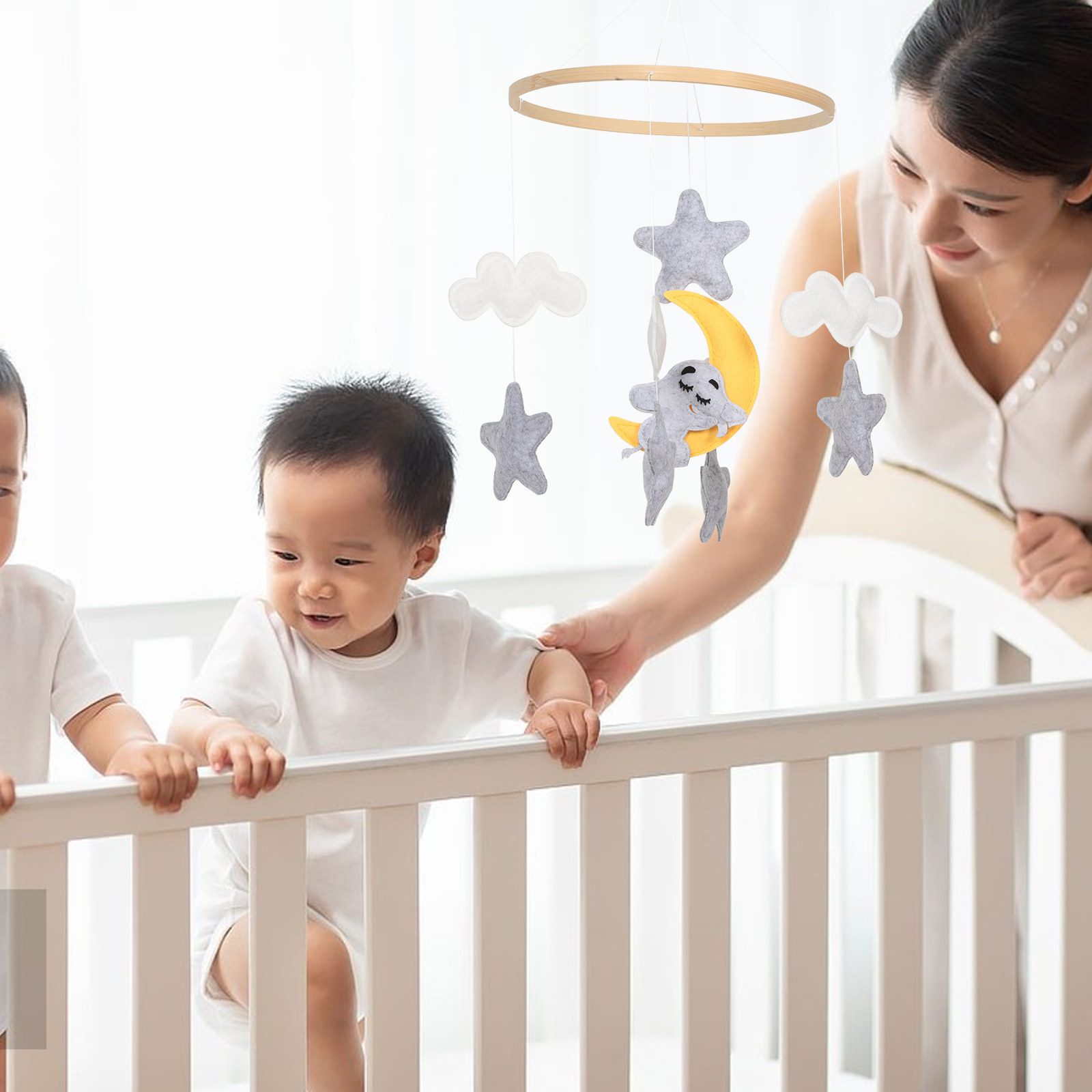 Felt Animal Crib Mobile Cute E - Baby Nursery Hanging Decor ulasan dan harga