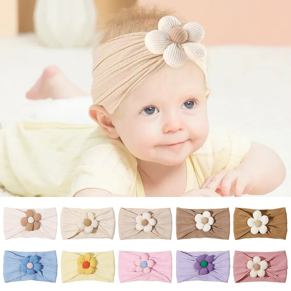 Cute Flower Infant Wide Headba - Baby Wrap Stretchy ulasan dan harga