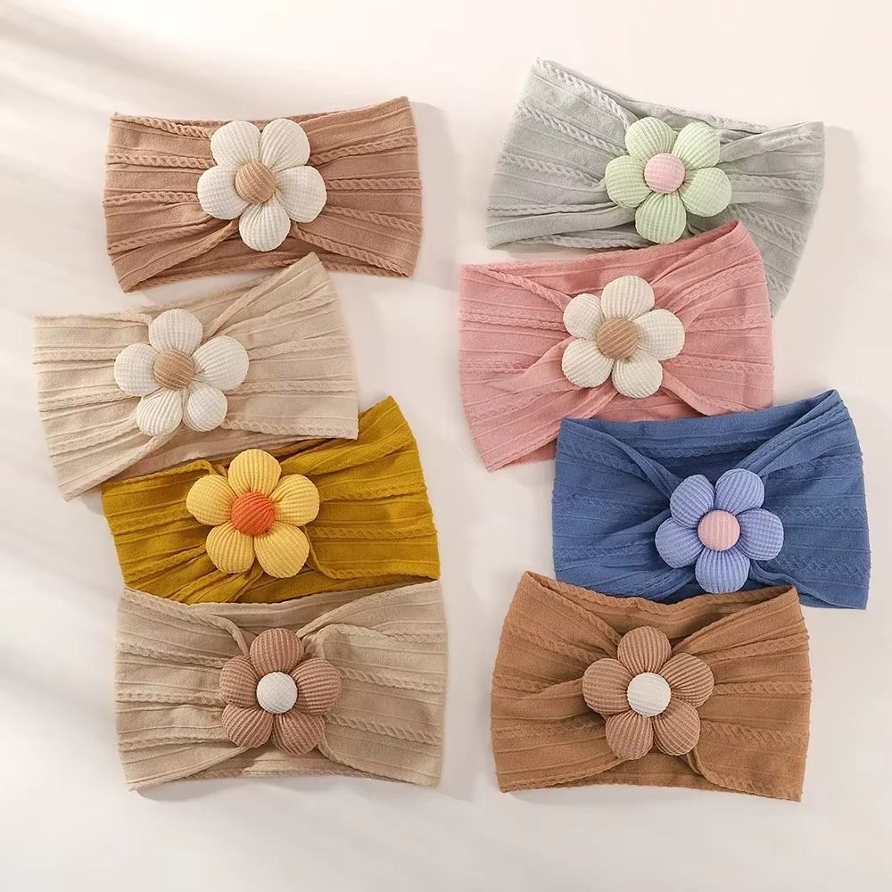 Cute Flower Infant Wide Headba - Baby Wrap Stretchy ulasan dan harga