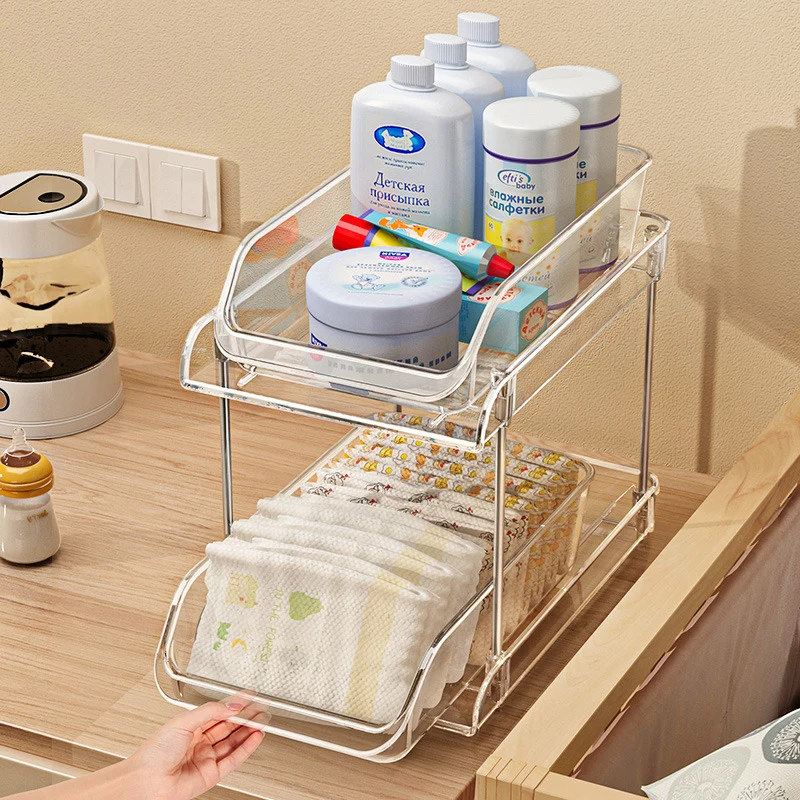 2 Tier Clear Multi-layer Baby  - Baby Nursery Storage ulasan dan harga
