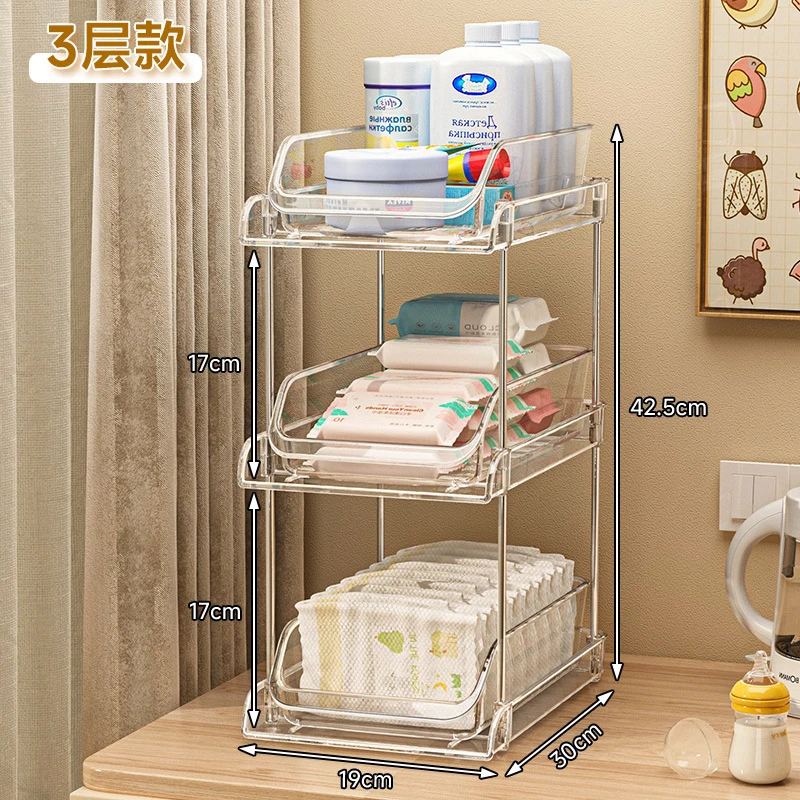2 Tier Clear Multi-layer Baby  - Baby Nursery Storage ulasan dan harga