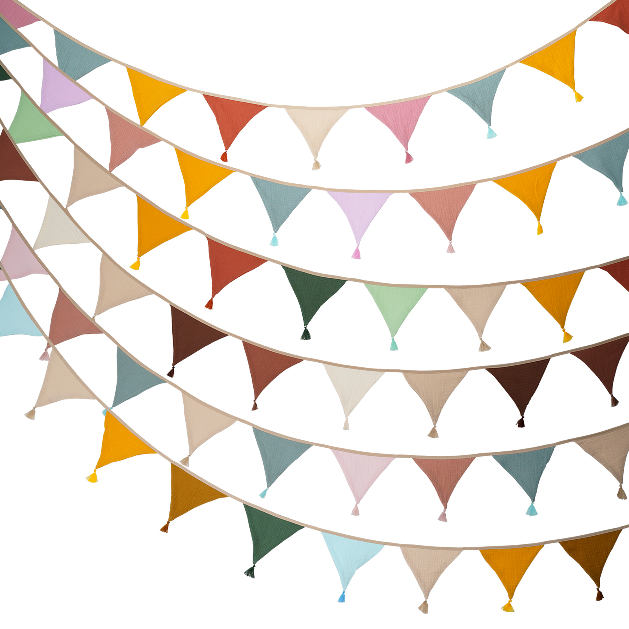 2.6M/8.5FT Nursery Fabric Bunt - Baby Nursery Garland ulasan dan harga
