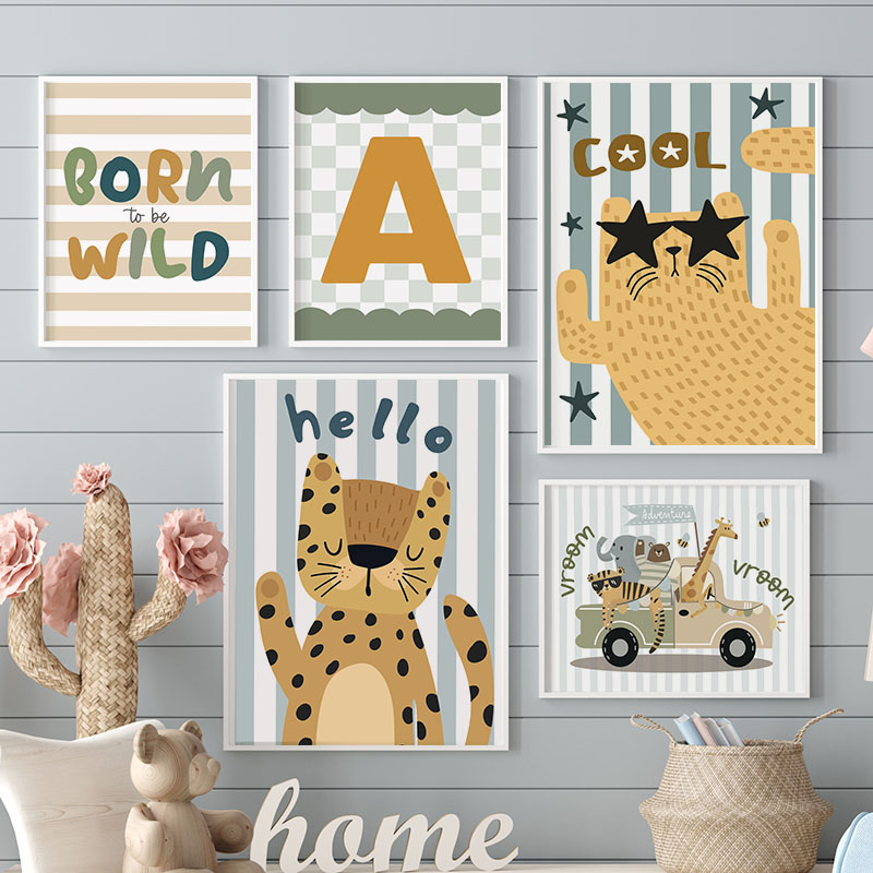 Kawaii Tiger Lion Giraffe Car  - Baby Nursery Giraffe ulasan dan harga