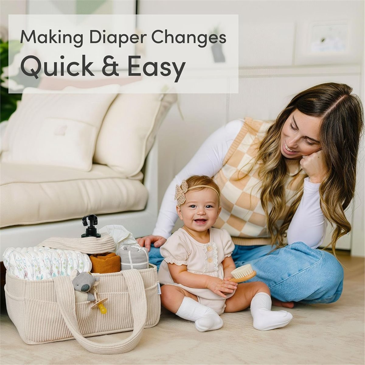 Nices Baby Diaper Caddy Organi - Baby Nursery Table ulasan dan harga