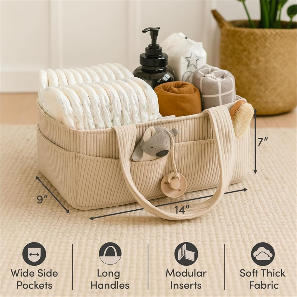 Nices Baby Diaper Caddy Organi - Baby Nursery Table ulasan dan harga