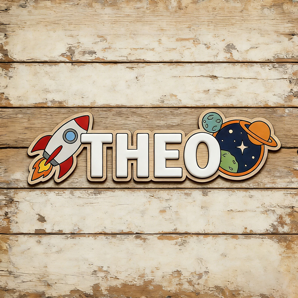 Personalized Space Rocket Name - Baby Nursery ulasan dan harga