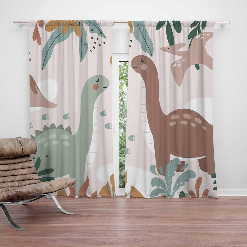 Dinosaur Nursery Curtains Dino - Baby Nursery Curtains ulasan dan harga
