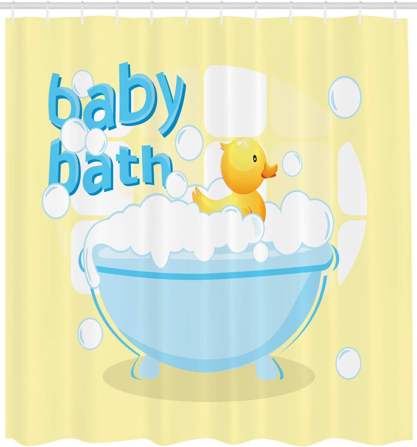Yellow Baby Bath Shower Curtai - Baby Nursery Curtains ulasan dan harga