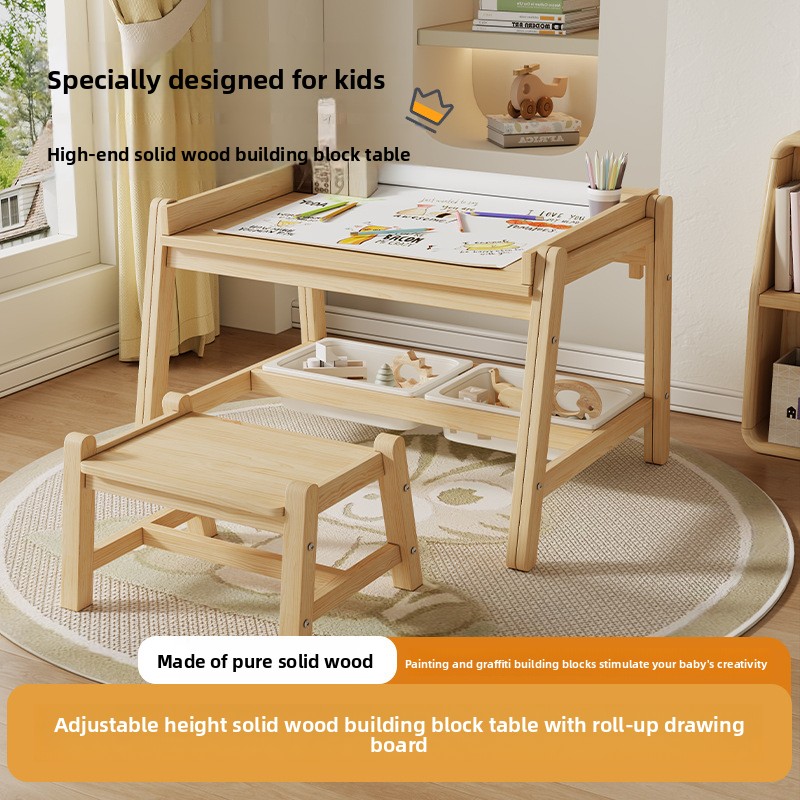 Solid wood tables and chairs,  - Baby Nursery Table ulasan dan harga