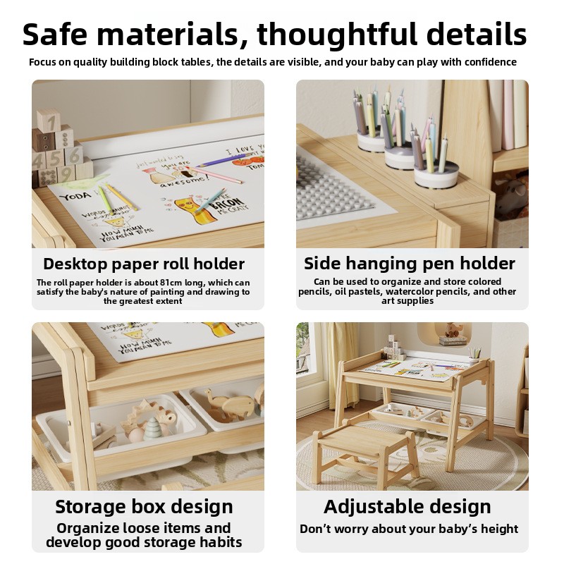 Solid wood tables and chairs,  - Baby Nursery Table ulasan dan harga