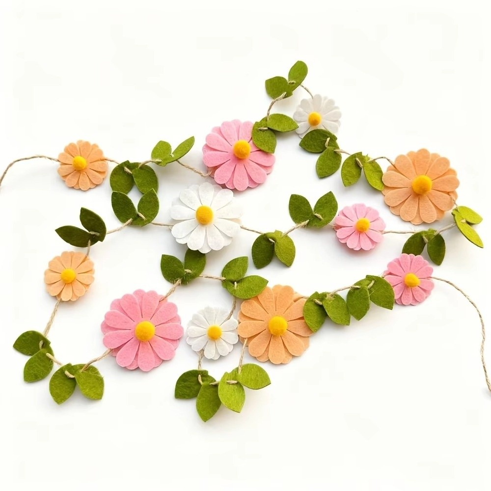 200CM Felt Daisy Banner Daisy  - Baby Nursery Garland ulasan dan harga