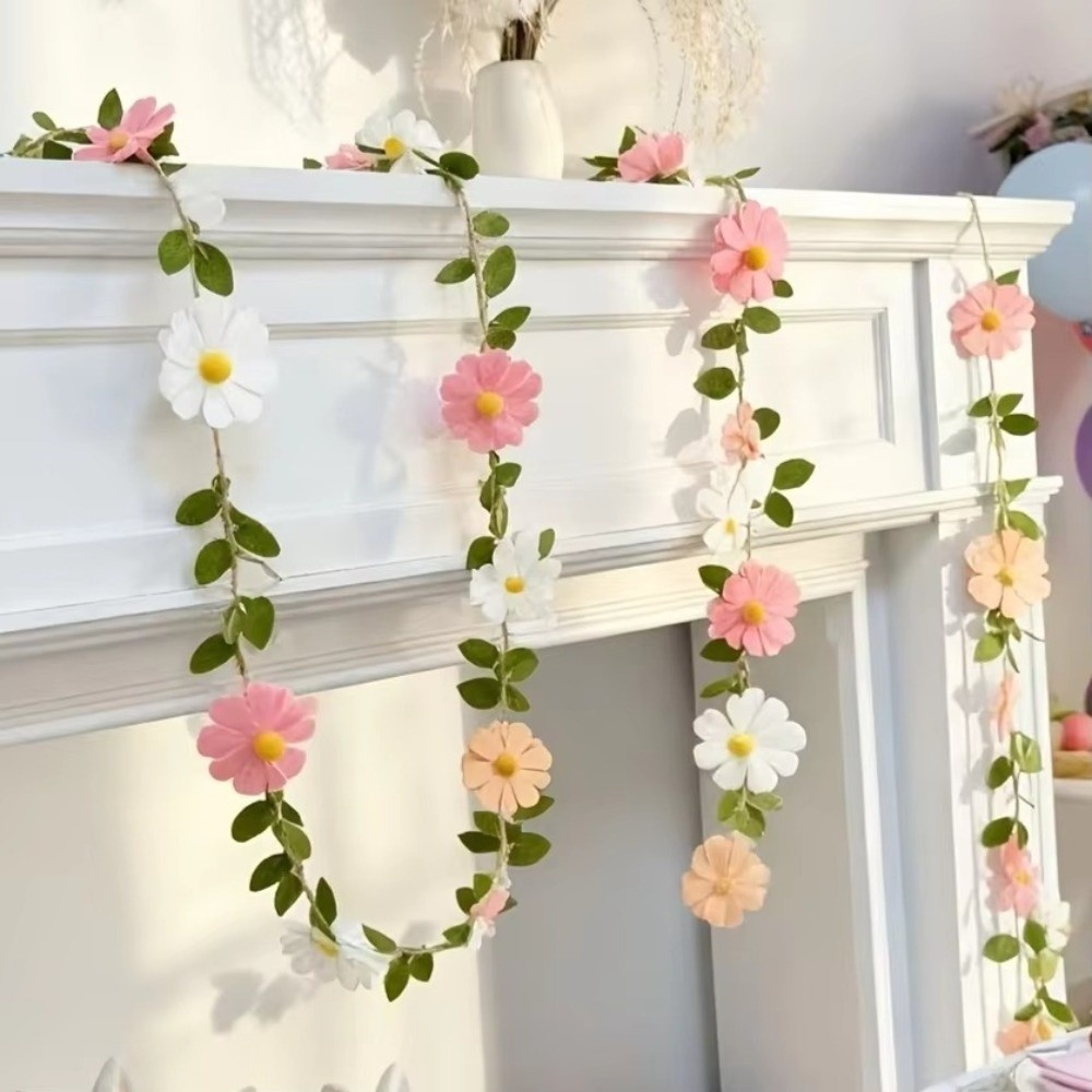 200CM Felt Daisy Banner Daisy  - Baby Nursery Garland ulasan dan harga