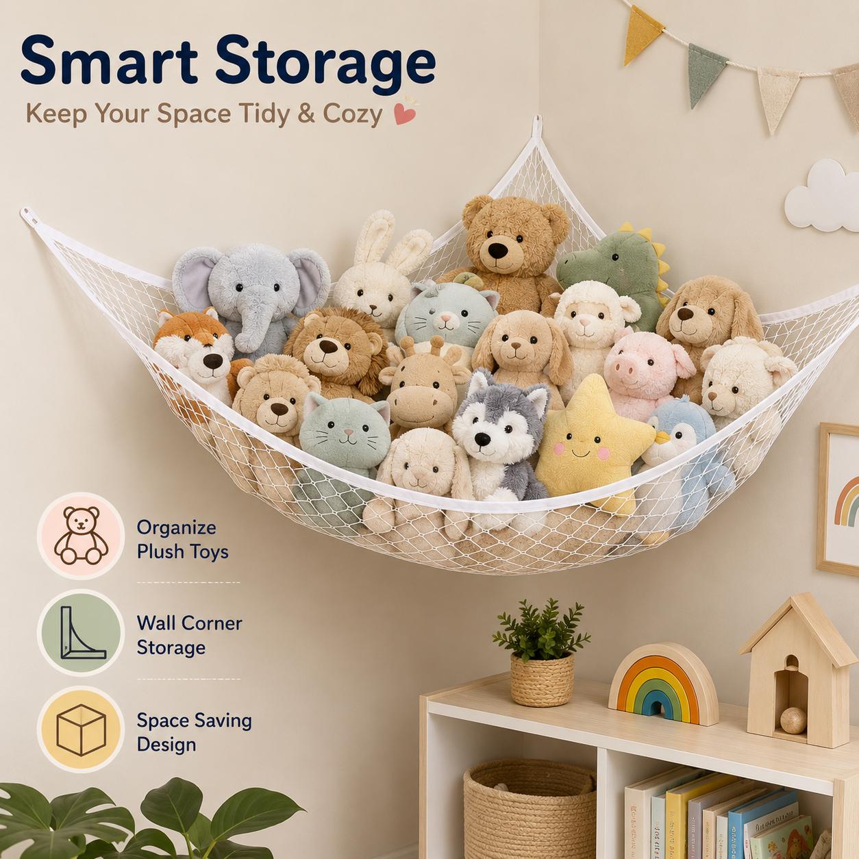 Mesh Toy Storage Hammock Hangi - Baby Nursery ulasan dan harga