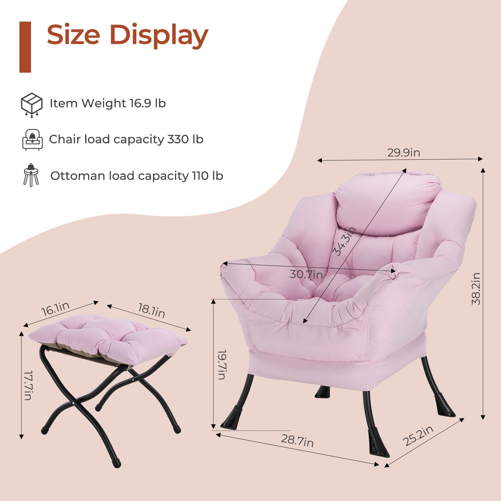Lazy Chair with Ottoman Comfy  - Baby Nursery Rocking Chair ulasan dan harga