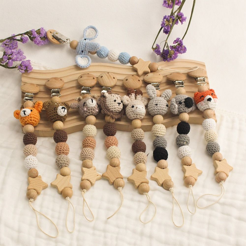 Baby Wooden Pacifier Clip Wood - Baby Nursery Hospital ulasan dan harga