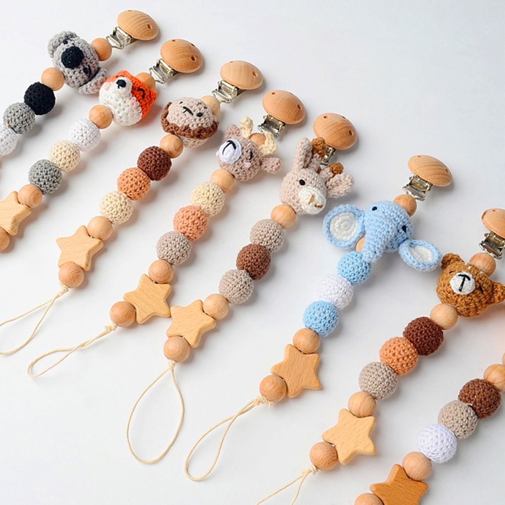Baby Wooden Pacifier Clip Wood - Baby Nursery Hospital ulasan dan harga