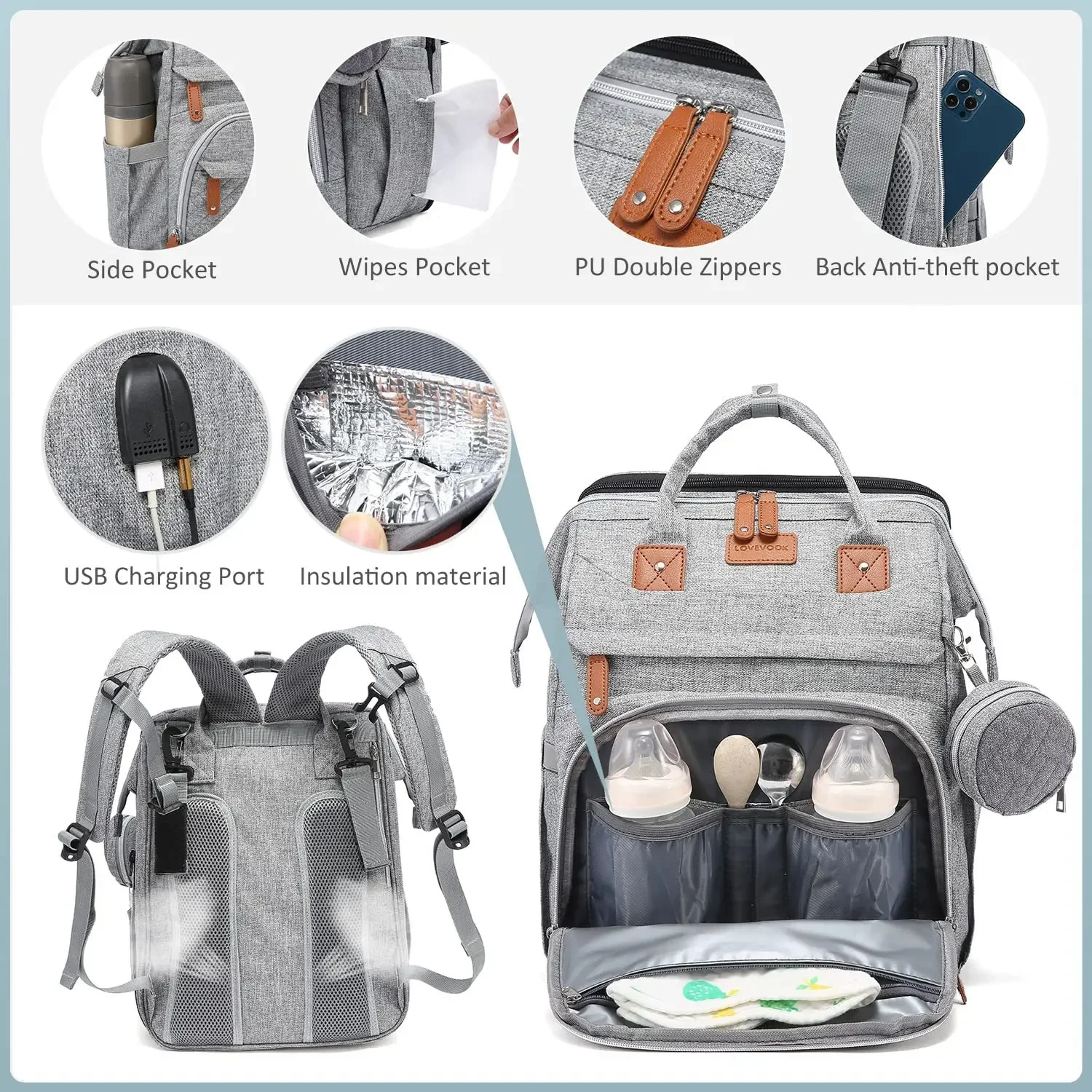 New Baby Nappy Changing Bags C - Baby Nursery Backpack ulasan dan harga